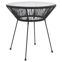 3-delige Tuinset Stylo PVC-rattan zwart