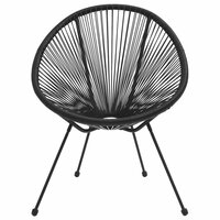 3-delige Tuinset Stylo PVC-rattan zwart