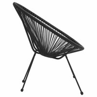 3-delige Tuinset Stylo PVC-rattan zwart