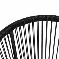3-delige Tuinset Stylo PVC-rattan zwart