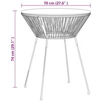 3-delige Tuinset Stylo PVC-rattan zwart