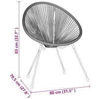 3-delige Tuinset Stylo PVC-rattan zwart
