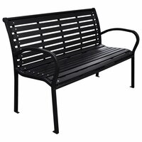 Tuinbank Galactic 116 cm staal en HKC zwart