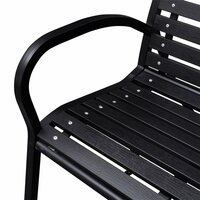 Tuinbank Galactic 116 cm staal en HKC zwart