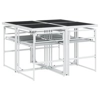 5-delige Tuinset Libra met kussens textileen wit