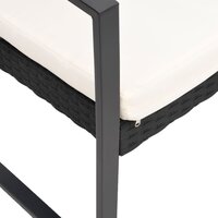 5-delige Loungeset Harma met kussens polypropeen rattan zwart
