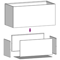 Plantenbak 62x40x39 cm staal antracietkleurig