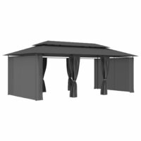 Partytent Prieel met gordijnen 600x298x270 cm antraciet