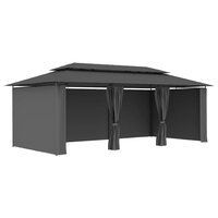 Partytent Prieel met gordijnen 600x298x270 cm antraciet
