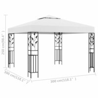 Partytent Prieel Novo 3x3 m wit