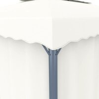 Partytent Prieel met gordijn en LED-lichtslinger 4x3 m cr&egrave;mewit