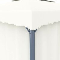 Partytent Prieel met gordijn en LED-lichtslinger 3x3 m cr&egrave;mewit
