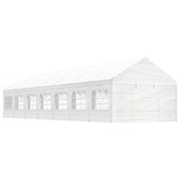 Partytent Prieel met dak 15,61x4,08x3,22 m polyetheen wit