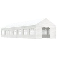 Partytent Prieel met dak 15,61x4,08x3,22 m polyetheen wit