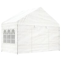 Partytent Prieel met dak 15,61x4,08x3,22 m polyetheen wit