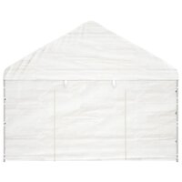 Partytent Prieel met dak 15,61x4,08x3,22 m polyetheen wit