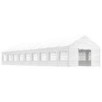 Partytent Prieel met dak 20,07x4,08x3,22 m polyetheen wit