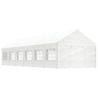 Partytent Prieel met dak 13,38x4,08x3,22 m polyetheen wit