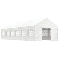 Partytent Prieel met dak 13,38x4,08x3,22 m polyetheen wit