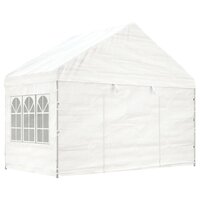 Partytent Prieel met dak 13,38x4,08x3,22 m polyetheen wit