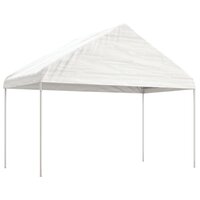 Partytent Prieel met dak 17,84x4,08x3,22 m polyetheen wit