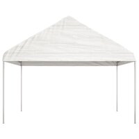 Partytent Prieel met dak 17,84x4,08x3,22 m polyetheen wit