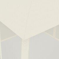 Partytent Prieel zijwanden van gaas en dubbel dak 2,93x2,93 m staal cr&egrave;me