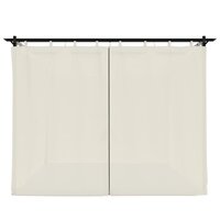 Prieel partytent met gordijnen 3x3 m staal cr&egrave;mekleurig