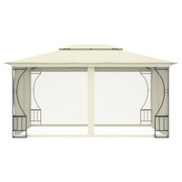 Partytent Prieel met netten 300x400x265 cm cr&egrave;mekleurig