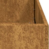 Plantenbak Roestig Weervast Staal Cortenstaal 80 x 80 x 30 cm