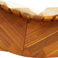 Ligbed Schommelstoel Met Kussen Massief Acaciahout Mangohout (Naturel)