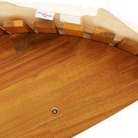 Ligbed Schommelstoel Met Kussen Massief Acaciahout Mangohout (Naturel)