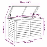 Tuinbox Massief Eucalyptushout 90 x 48 x 55 cm