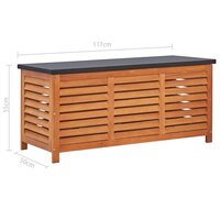 Tuinbox Garda 117X50X55 Cm Massief Eucalyptushout