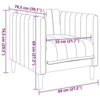 Fauteuil Gina Kunstsu&egrave;de Bruin