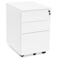 Ladeblok wit metaal &#039;DALI&#039; voor bureau 61x52x40 cm - Afsluitbaar