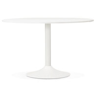 Eettafel Orlando wit - &Oslash; 120 cm - hout met metaal