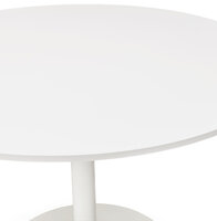 Eettafel Orlando wit - &Oslash; 120 cm - hout met metaal