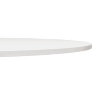 Eettafel Orlando rond wit- &Oslash; 90 cm - houten blad met metalen voet