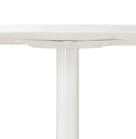 Eettafel Orlando rond wit- &Oslash; 90 cm - houten blad met metalen voet