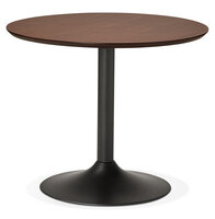 Eettafel Chef rond met notenhouten afwerking - &Oslash; 90 cm