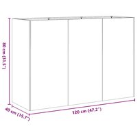 Plantenbak Roestig Weervast Staal Cortenstaal 120 x 40 x 80 cm