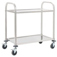 Keukentrolley serveerwagen RVS 2-laags 95x45x83,5 cm roestvrij staal