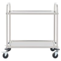 Keukentrolley serveerwagen RVS 2-laags 95x45x83,5 cm roestvrij staal