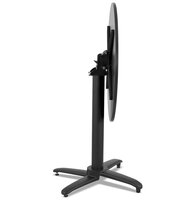 Tuintafel Terrastafel rond zwart Noctali - &Oslash; 68 Cm - inklapbaar blad
