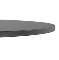 Tuintafel Terrastafel rond zwart Noctali - &Oslash; 68 Cm - inklapbaar blad