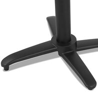 Tuintafel Terrastafel rond zwart Noctali - &Oslash; 68 Cm - inklapbaar blad