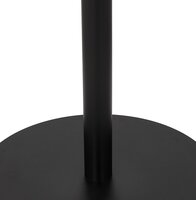 Eettafel Bistrotafel Yogi rond wit Met Een Zwarte Metalen Poot - &Oslash; 80 Cm