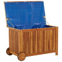 Tuinbox Met Wieltjes Massief Acaciahout 90 x 50 x 58 cm