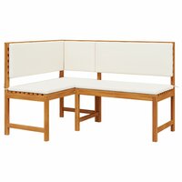 Tuinset Como - Massief Acaciahout - kussens Cr&egrave;me wit